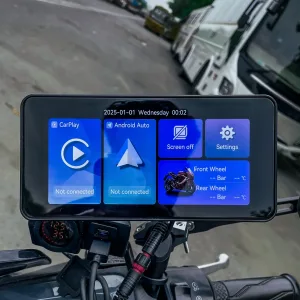 Portable Easy Mount Sarkkart 6'3 Inch C6 -Motorcycle android Screen with TPMS (Optional) - Android auto/ Apple Carplay