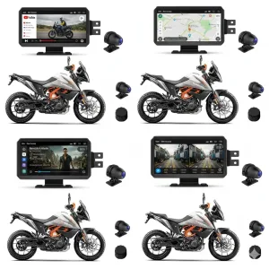 Sarkkart 6.1" S11 Android Motorcycle Youtube 4G GaPS Navigation System | Waterproof Smart Bike Navigator with Live Tracking