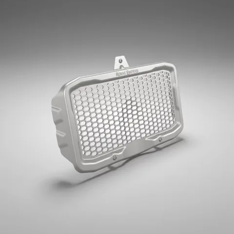 RE Himalayan 450 & Guerrilla 450 Radiator Guard KXA00404 – Premium Aluminium Grill with High Airflow Cooling Design (Silver) Sarkkart