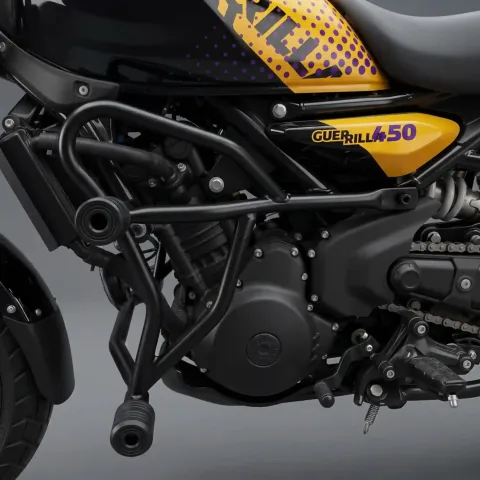 Royal Enfield Guerrilla 450 Crash Guard – 19mm Heavy Duty Pipe Engine Protection Frame with Rust-Resistant Black Finish Sarkkart