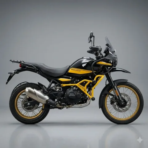 Sarkkart Himalayan 450 Premium Crash Guard – Heavy Duty 1.6mm Wall Thickness Black & Yellow