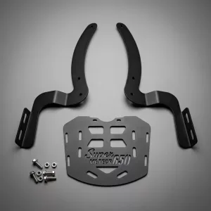 RE Super Meteor 650 Top Rack – Heavy Duty Rear Luggage Carrier with Wide Platform & Metal Build (Black) Sarkkart