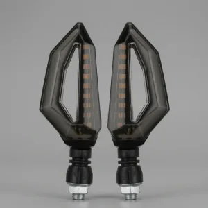 Universal D Type DRL LED Bike Indicator – Dual Color Running Light & Turn Signal for Motorcycles & Scooters