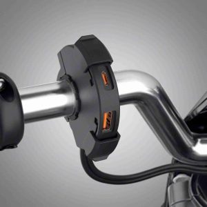 Motorcycle USB Type-C Charger Handlebar Mount – Waterproof Fast Charging Socket