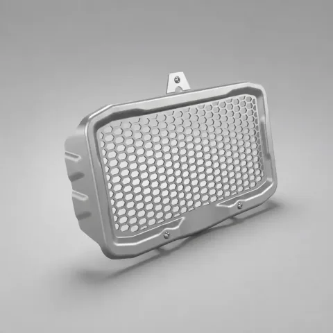 RE Himalayan 450 & Guerrilla 450 Radiator Guard KXA00404 – Premium Aluminium Grill with High Airflow Cooling Design (Silver) Sarkkart