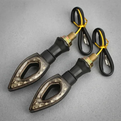 Universal Front & Rear LED Bike Indicator Light Set – Heart Shape Turn Signal Blinkers for Motorcycles & Scooters